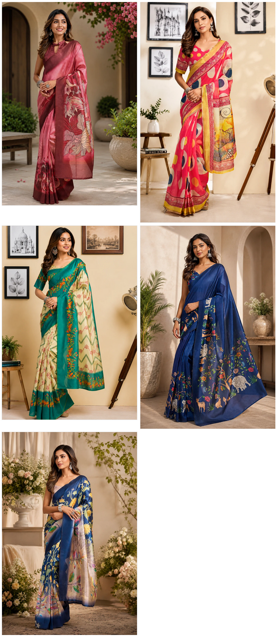 Amrah Wholesale Meera 338 Chanderi Cotton Ready To Wear Saree - Amrah Wholesale