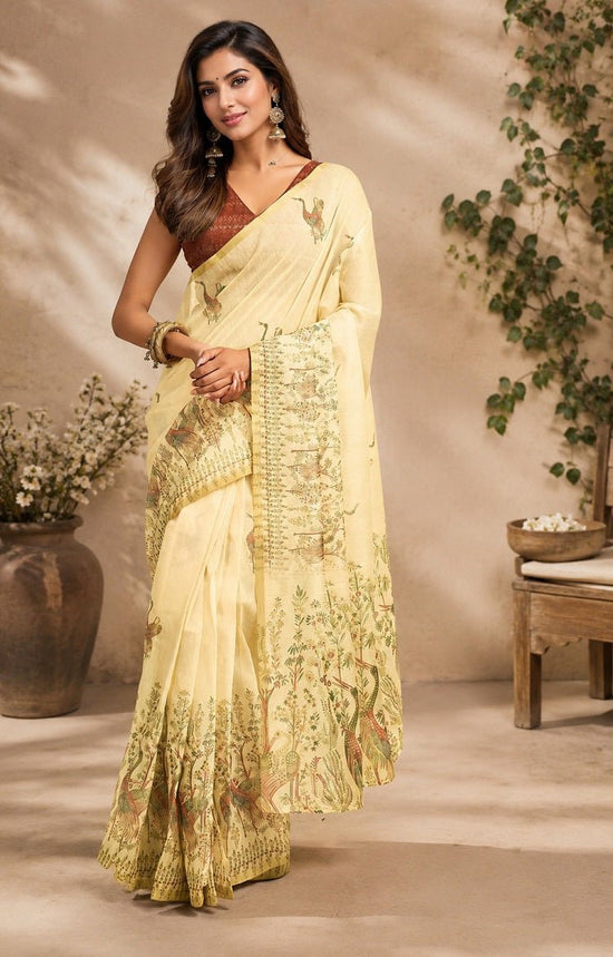 Amrah Wholesale Meera 339 Chanderi Cotton Ready To Wear Saree - Amrah Wholesale