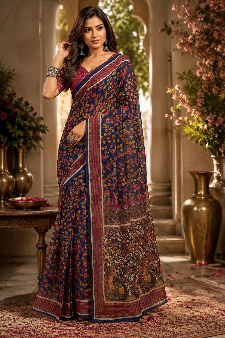 Amrah Wholesale Meera 339 Chanderi Cotton Ready To Wear Saree - Amrah Wholesale