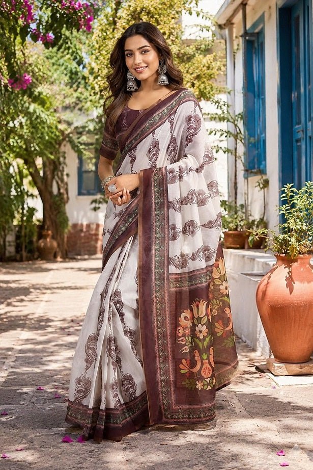 Amrah Wholesale Meera 339 Chanderi Cotton Ready To Wear Saree - Amrah Wholesale