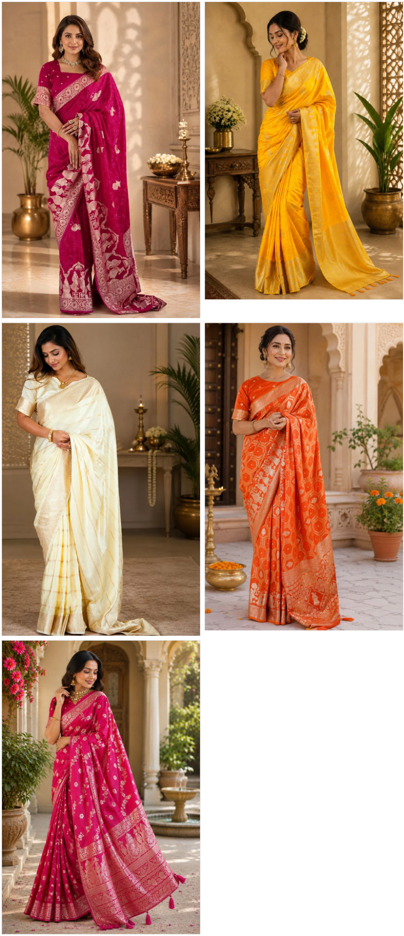Amrah Wholesale Meera 344 Pure Silk Zari Weaving Designer Saree