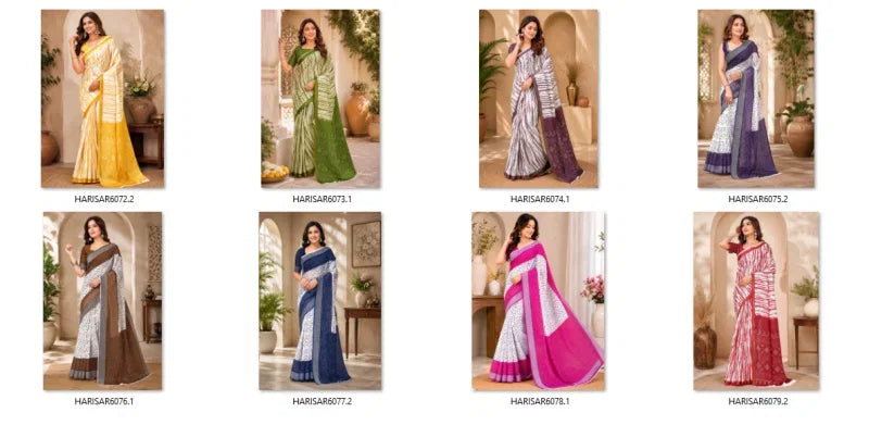 Amrah Wholesale Meera 351 Linen Digital Printed Casual Wear Saree