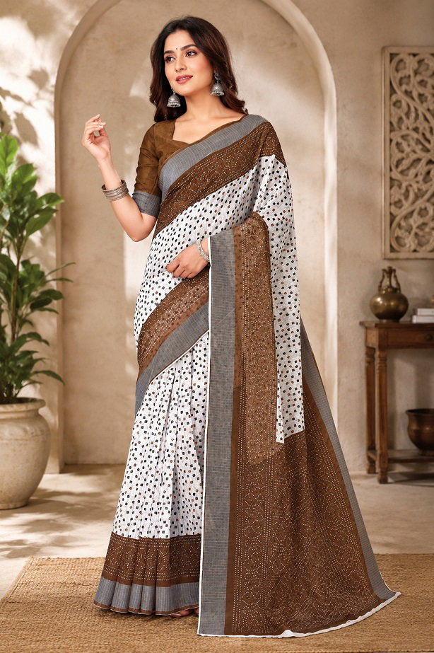 Amrah Wholesale Meera 351 Linen Digital Printed Casual Wear Saree