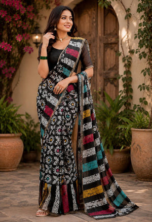 Amrah Wholesale Meera 357 Chanderi Cotton Digital Printed Ready To Wear Saree