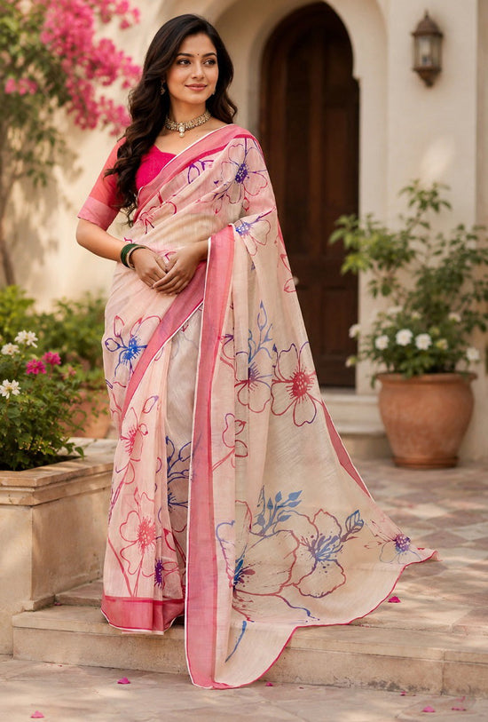 Amrah Wholesale Meera 357 Chanderi Cotton Digital Printed Ready To Wear Saree