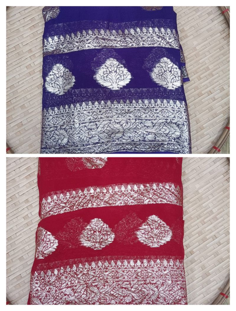 Amrah Wholesale Meraki Vol 22 Viscose Georgette Saree