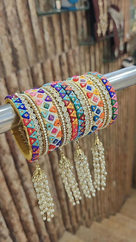 Amrah Wholesale Multi Thread Kalira Latkan Bangles 1