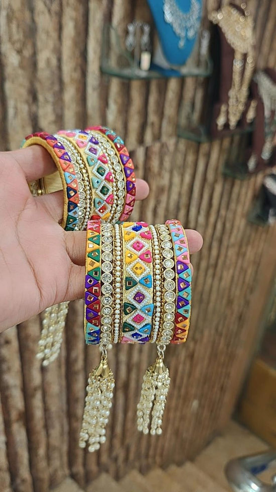 Amrah Wholesale Multi Thread Kalira Latkan Bangles 1
