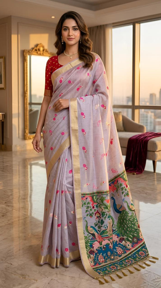 Amrah Wholesale Mv Vis 2 Cotton Jacquard Worked Saree Collection