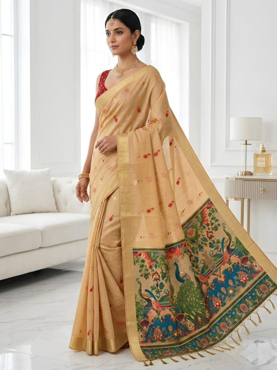 Amrah Wholesale Mv Vis 2 Cotton Jacquard Worked Saree Collection