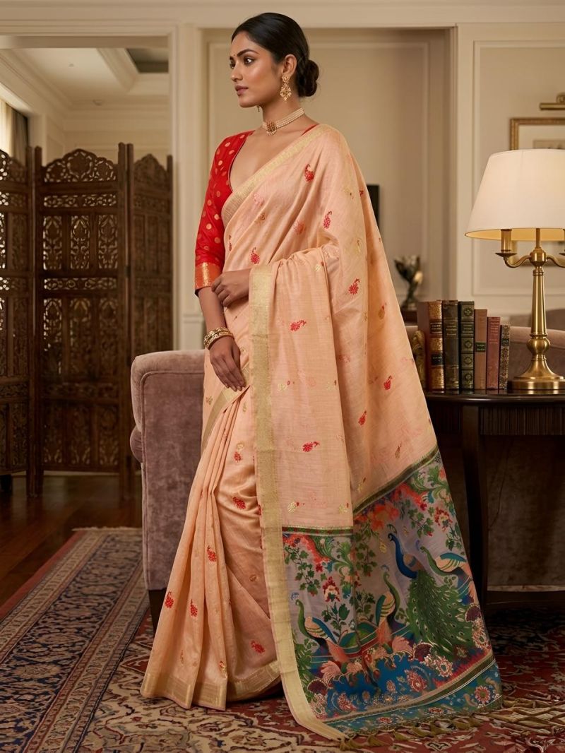 Amrah Wholesale Mv Vis 2 Cotton Jacquard Worked Saree Collection