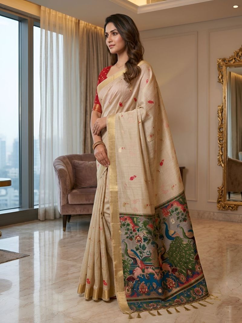Amrah Wholesale Mv Vis 2 Cotton Jacquard Worked Saree Collection