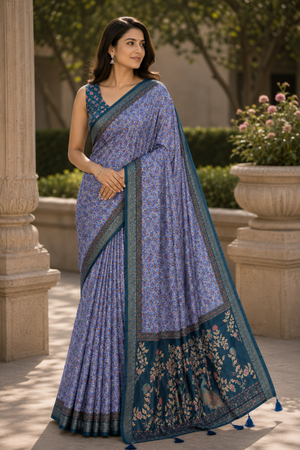 Amrah Wholesale Mv Vis 60 Moss Silk Saree
