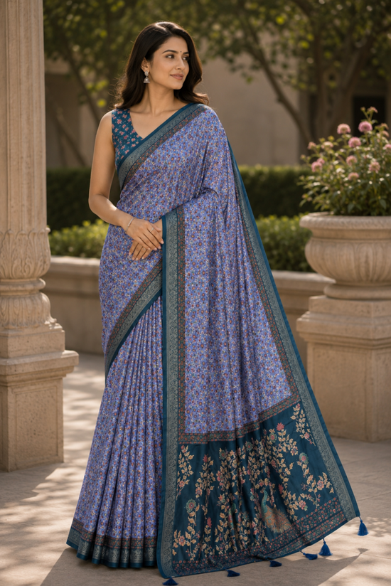 Amrah Wholesale Mv Vis 60 Moss Silk Saree
