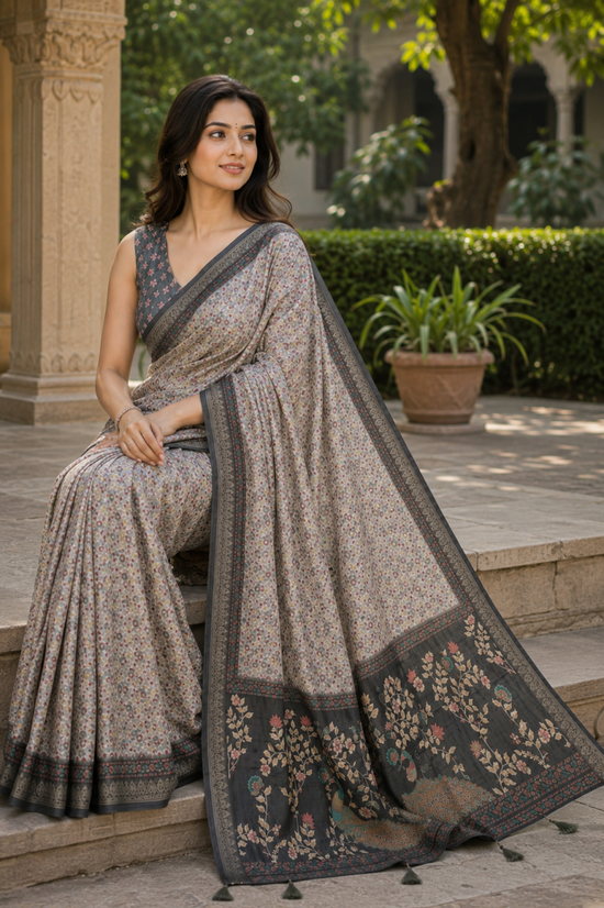 Amrah Wholesale Mv Vis 60 Moss Silk Saree
