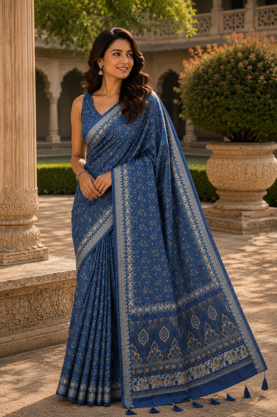 Amrah Wholesale Mv Vis 61 Moss Silk Saree