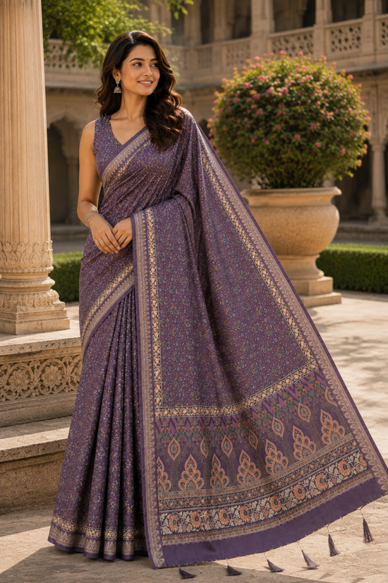 Amrah Wholesale Mv Vis 61 Moss Silk Saree