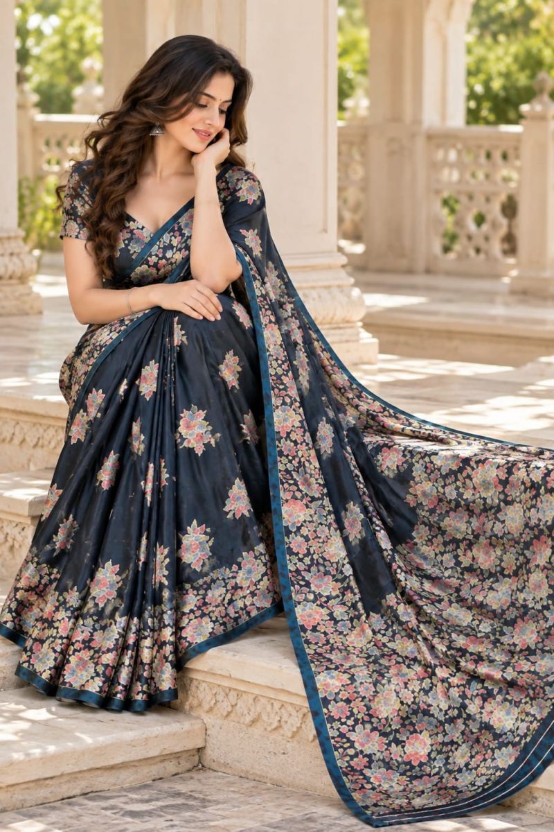 Amrah Wholesale Mv Vis 65 Satin Silk Saree