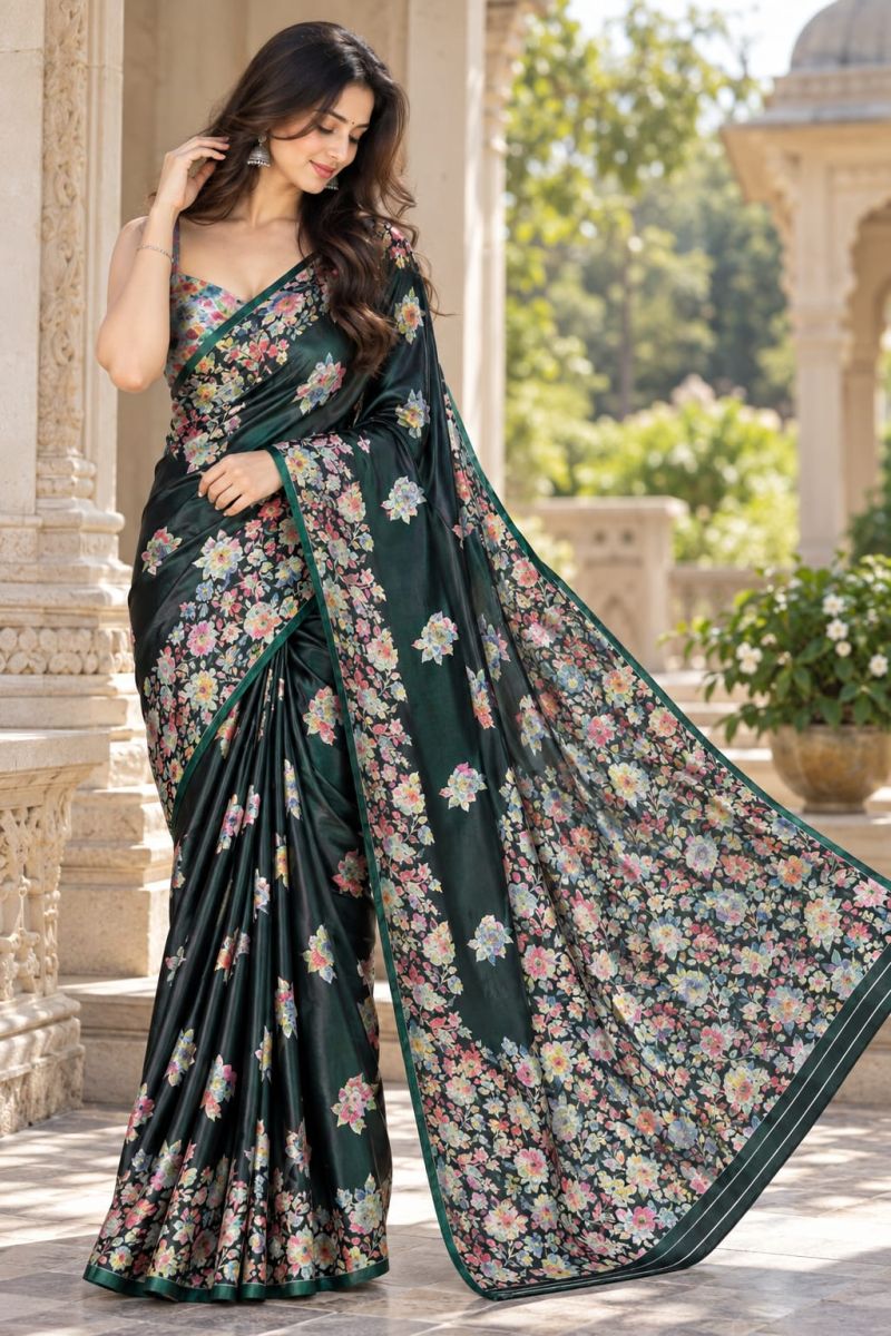 Amrah Wholesale Mv Vis 65 Satin Silk Saree