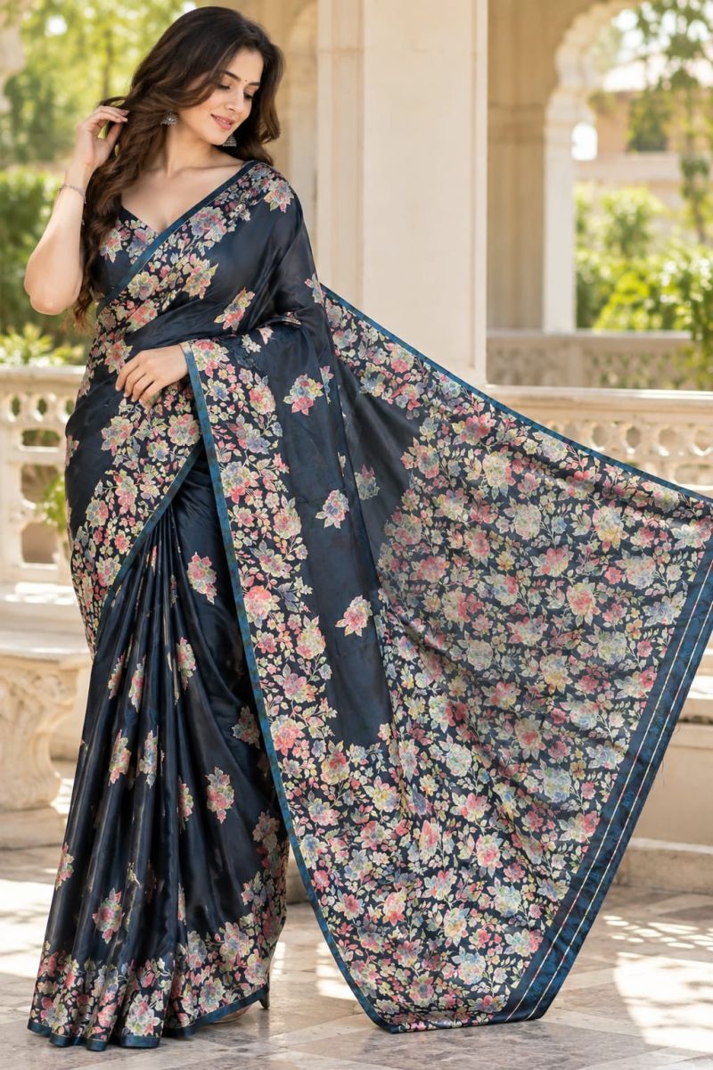 Amrah Wholesale Mv Vis 65 Satin Silk Saree