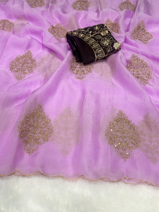 Amrah Wholesale Naina Ah Soft Organza Saree Collection - Amrah Wholesale