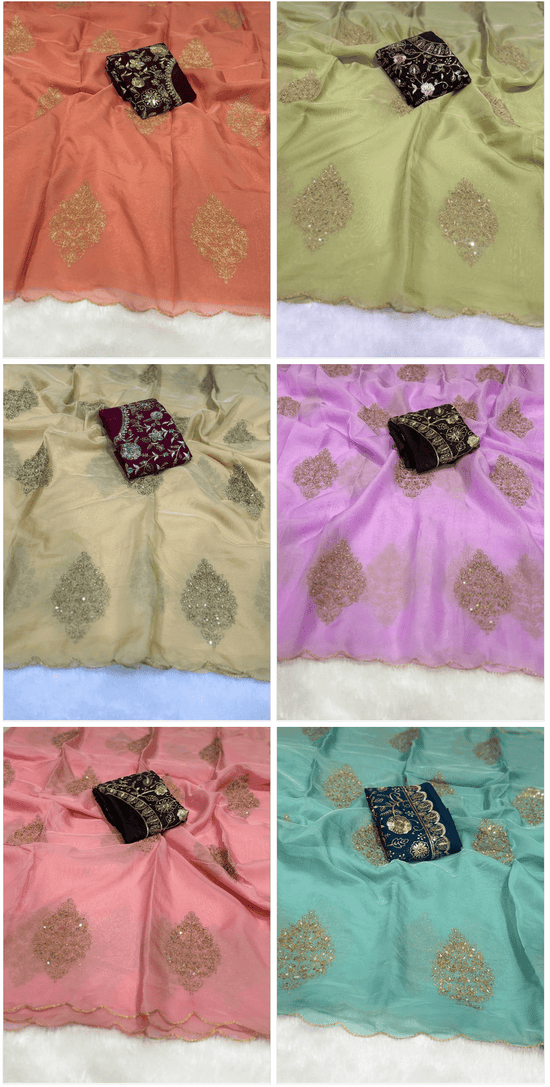 Amrah Wholesale Naina Ah Soft Organza Saree Collection - Amrah Wholesale
