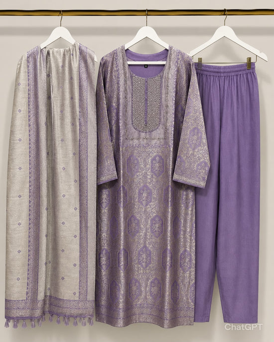 Amrah Wholesale Naisha K 1021 Kanjivaram Silk Kurti Pant Dupatta Set