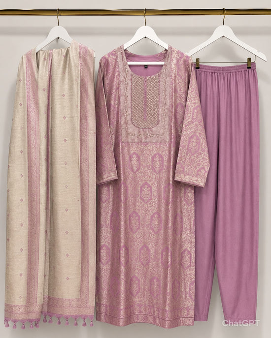 Amrah Wholesale Naisha K 1021 Kanjivaram Silk Kurti Pant Dupatta Set