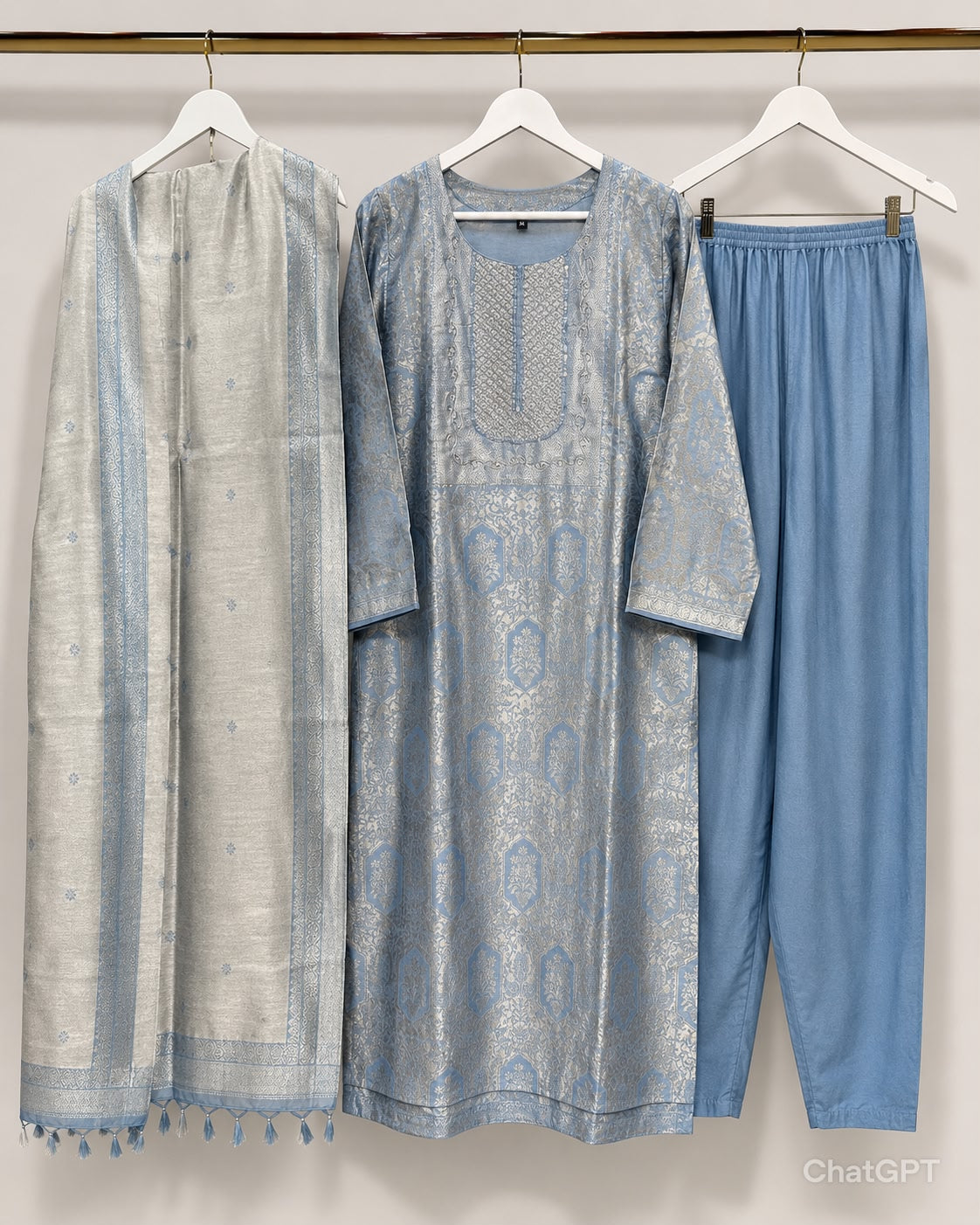 Amrah Wholesale Naisha K 1021 Kanjivaram Silk Kurti Pant Dupatta Set