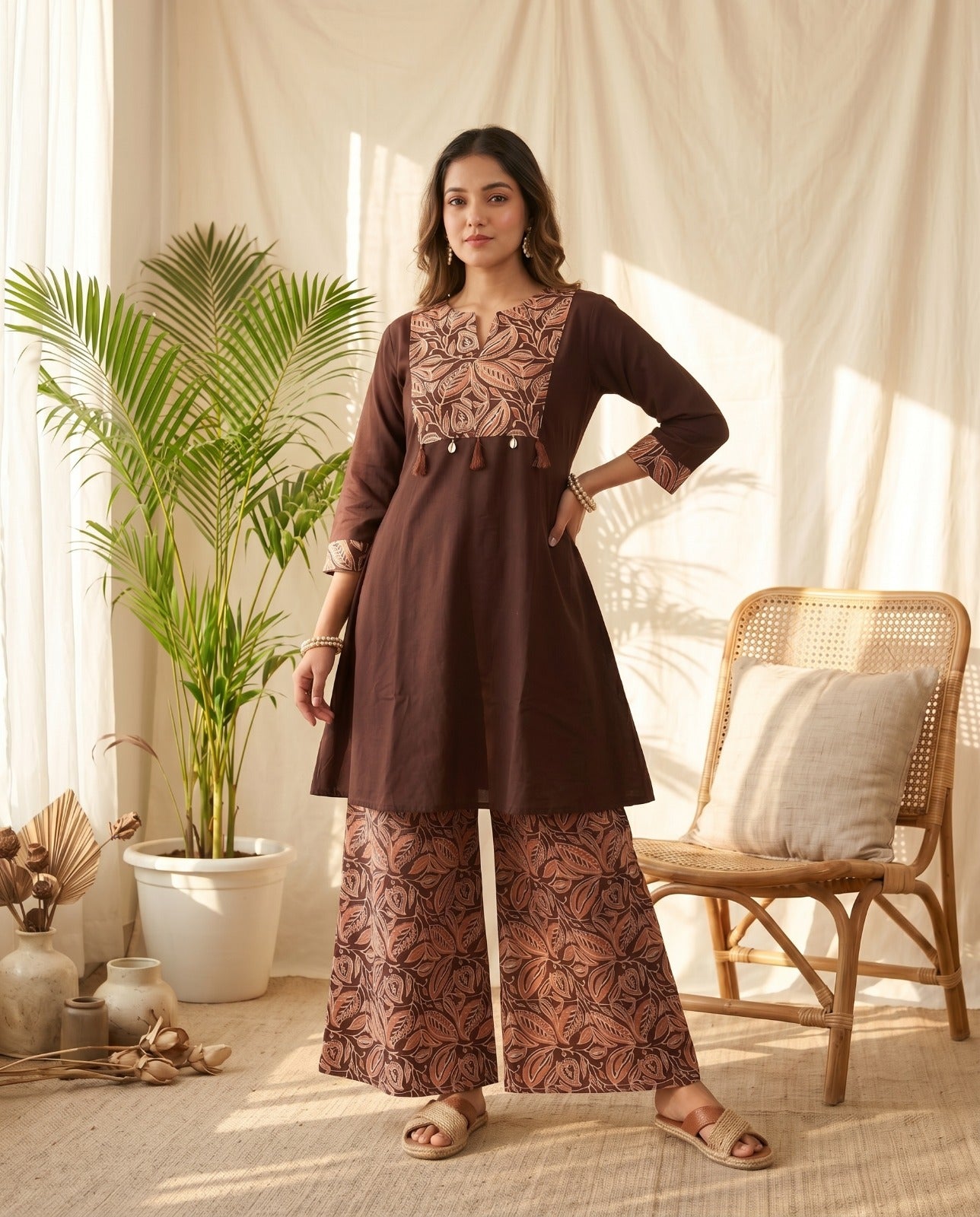 Amrah Wholesale Naisha K 1028 Cotton Manual Work Kurti Pant Set