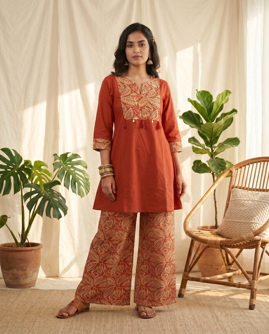 Amrah Wholesale Naisha K 1028 Cotton Manual Work Kurti Pant Set