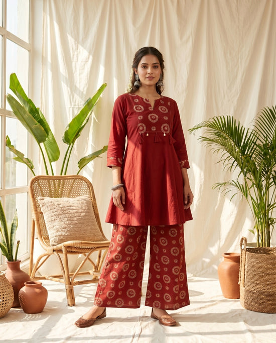 Amrah Wholesale Naisha K 1028 Cotton Manual Work Kurti Pant Set
