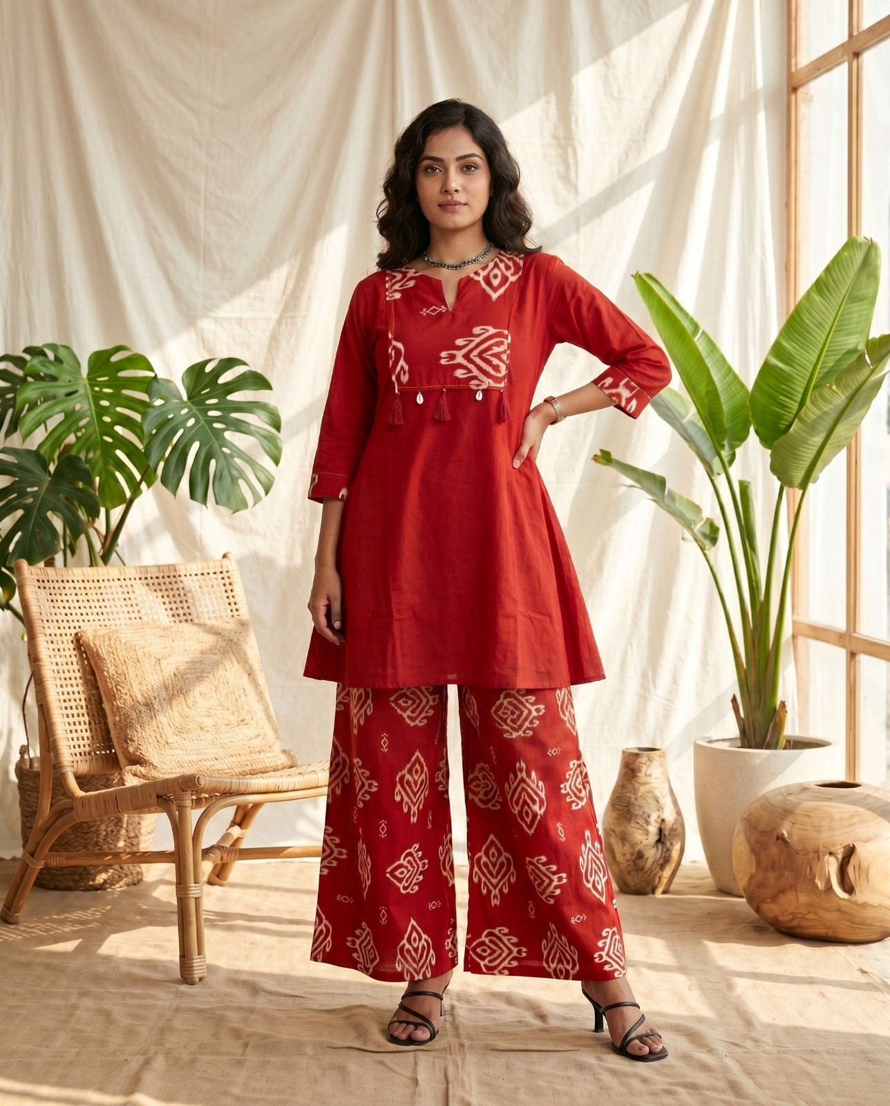 Amrah Wholesale Naisha K 1028 Cotton Manual Work Kurti Pant Set
