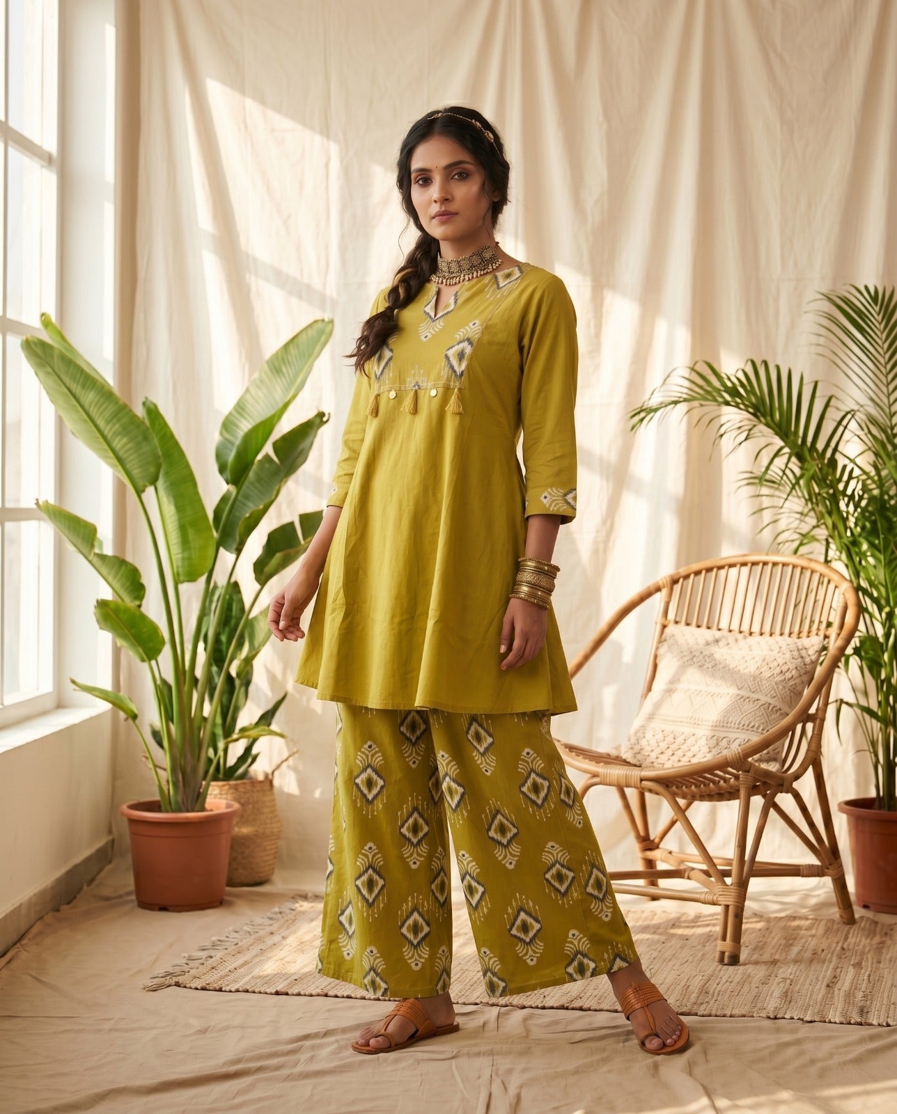 Amrah Wholesale Naisha K 1028 Cotton Manual Work Kurti Pant Set