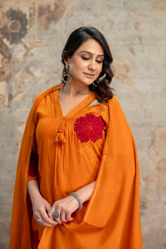 Amrah Wholesale Naisha K 1056 Mul Mul Cotton Embroidered A-Line Kurti Pant Dupatta Set - Amrah Wholesale
