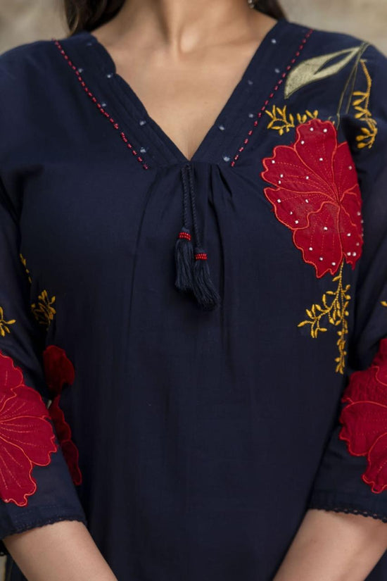 Amrah Wholesale Naisha K 1056 Mul Mul Cotton Embroidered A-Line Kurti Pant Dupatta Set - Amrah Wholesale