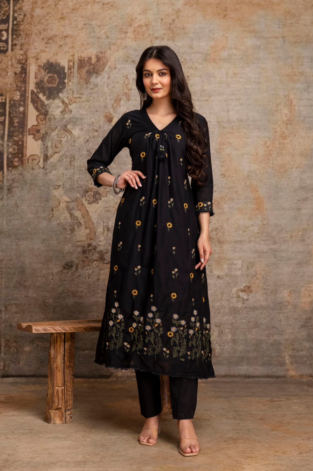 Amrah Wholesale Naisha K 1057 Mul Mul Cotton Embroidered Kurti Pant Dupatta Set - Amrah Wholesale