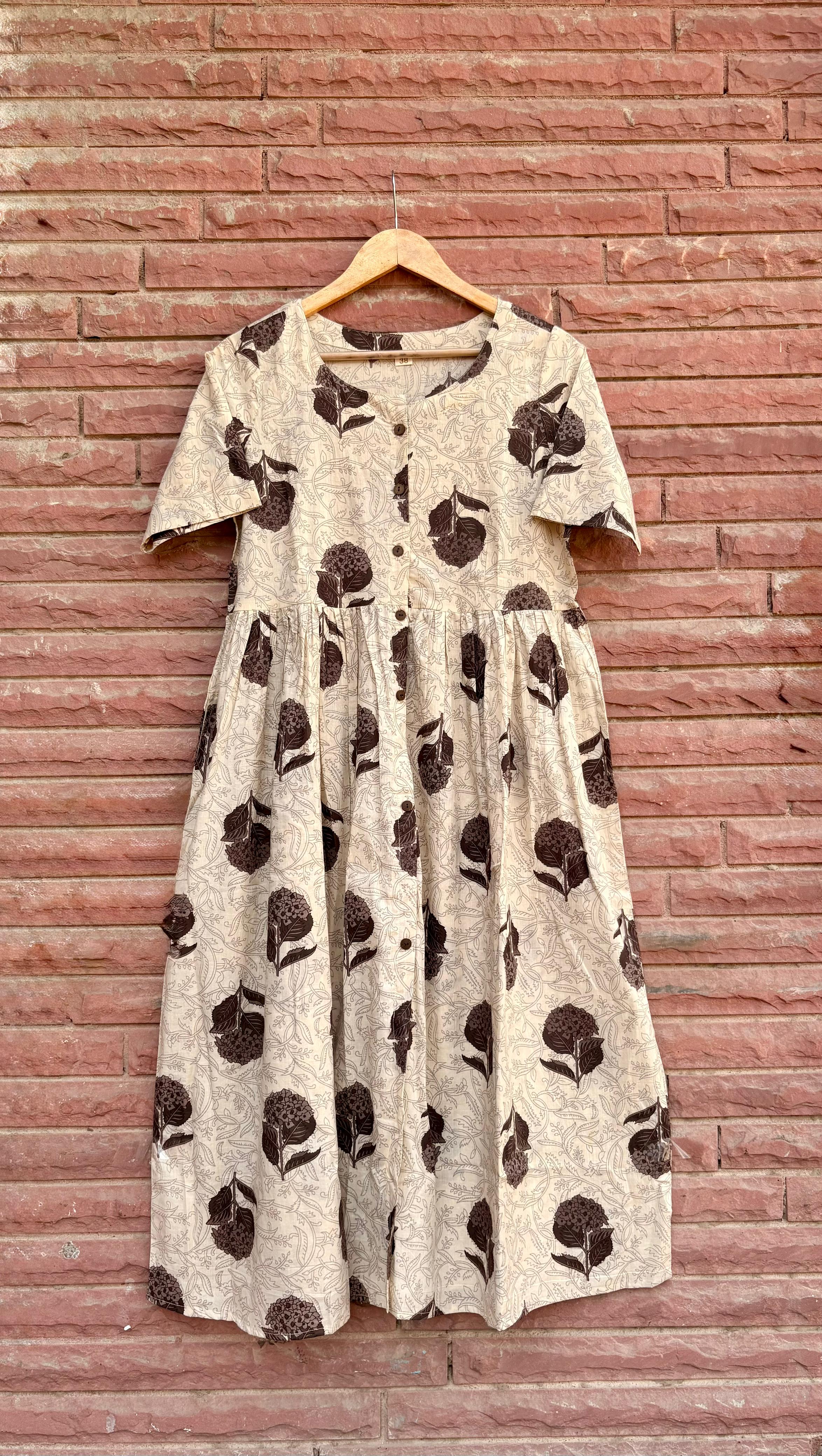Amrah Wholesale Naisha K 1060 Cotton Printed Midi One Piece Dress