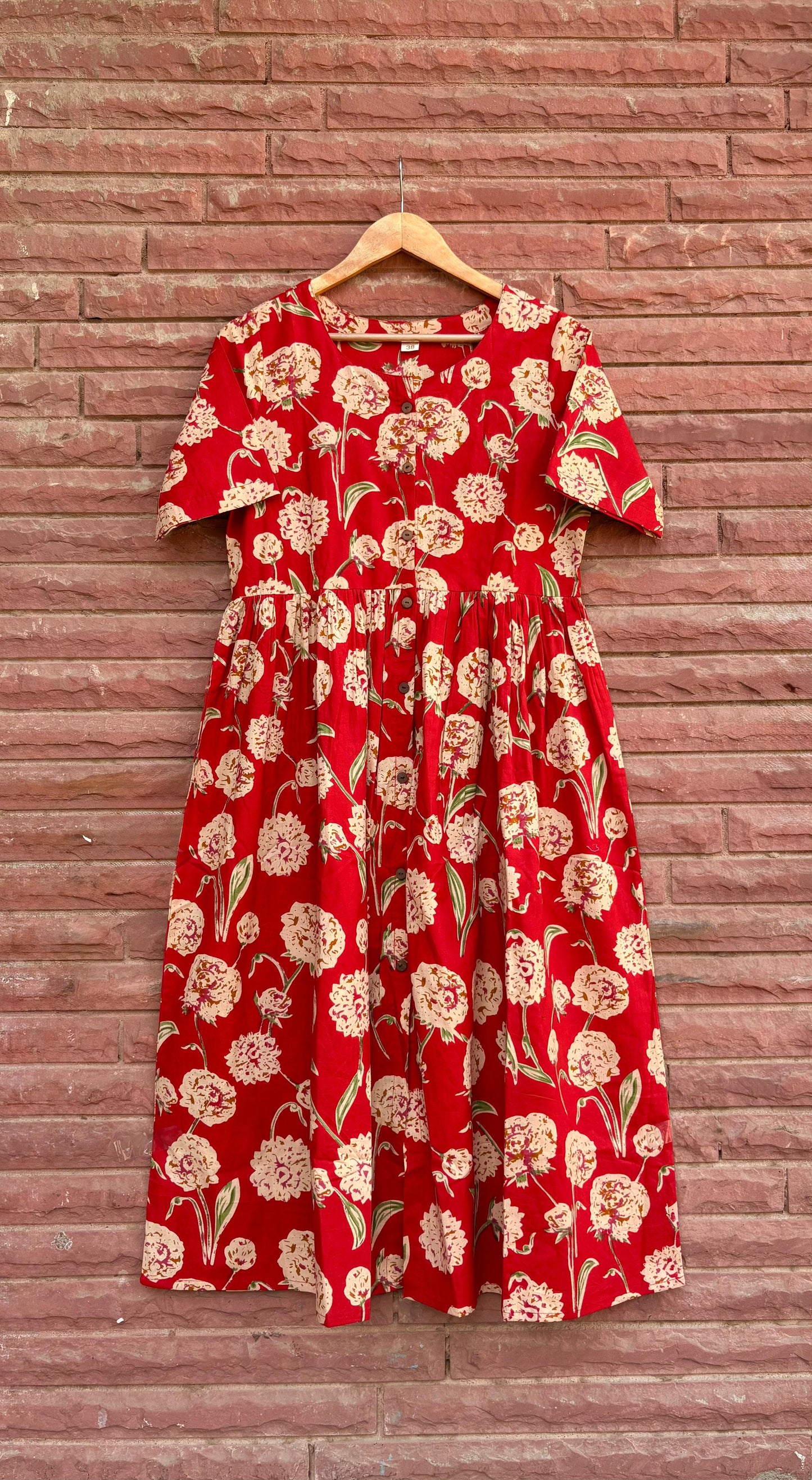 Amrah Wholesale Naisha K 1060 Cotton Printed Midi One Piece Dress