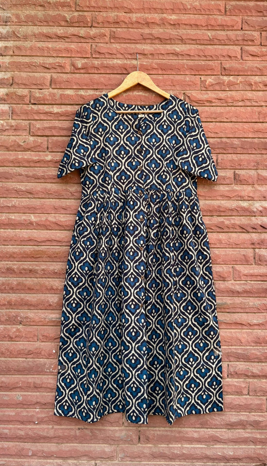 Amrah Wholesale Naisha K 1060 Cotton Printed Midi One Piece Dress - Amrah Wholesale