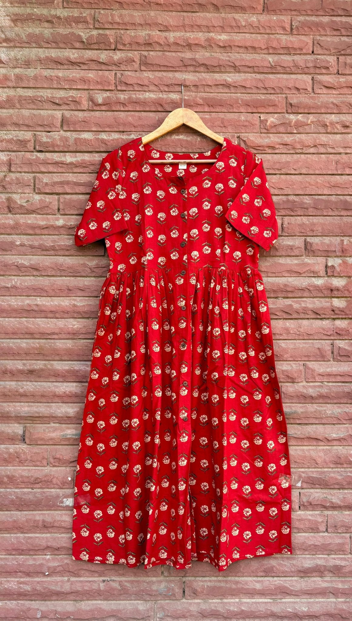 Amrah Wholesale Naisha K 1060 Cotton Printed Midi One Piece Dress - Amrah Wholesale