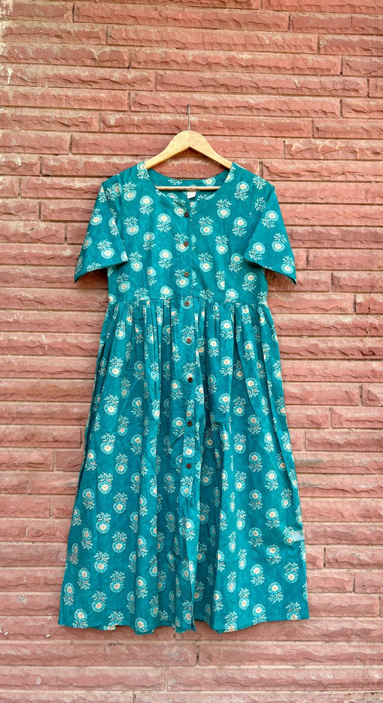 Amrah Wholesale Naisha K 1060 Cotton Printed Midi One Piece Dress - Amrah Wholesale