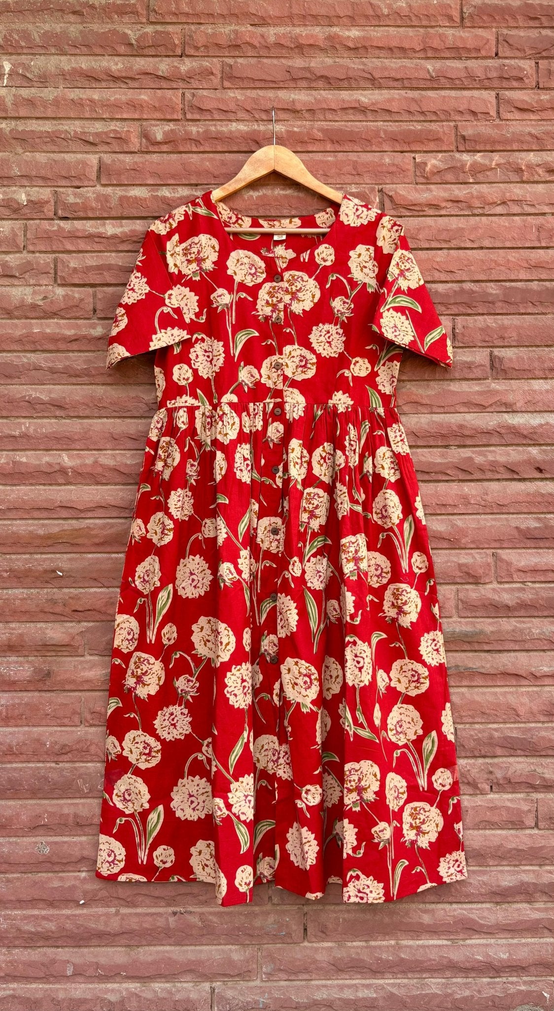 Amrah Wholesale Naisha K 1060 Cotton Printed Midi One Piece Dress - Amrah Wholesale