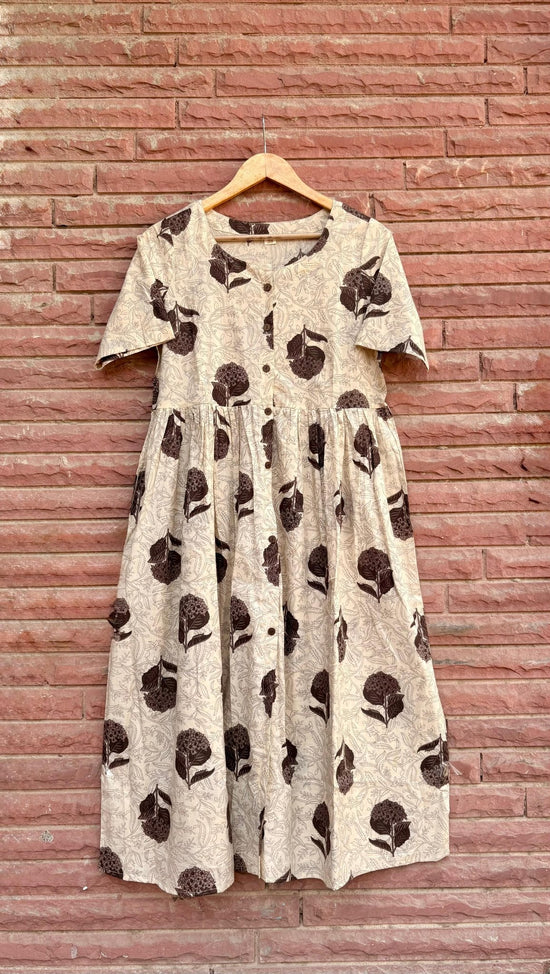 Amrah Wholesale Naisha K 1060 Cotton Printed Midi One Piece Dress - Amrah Wholesale