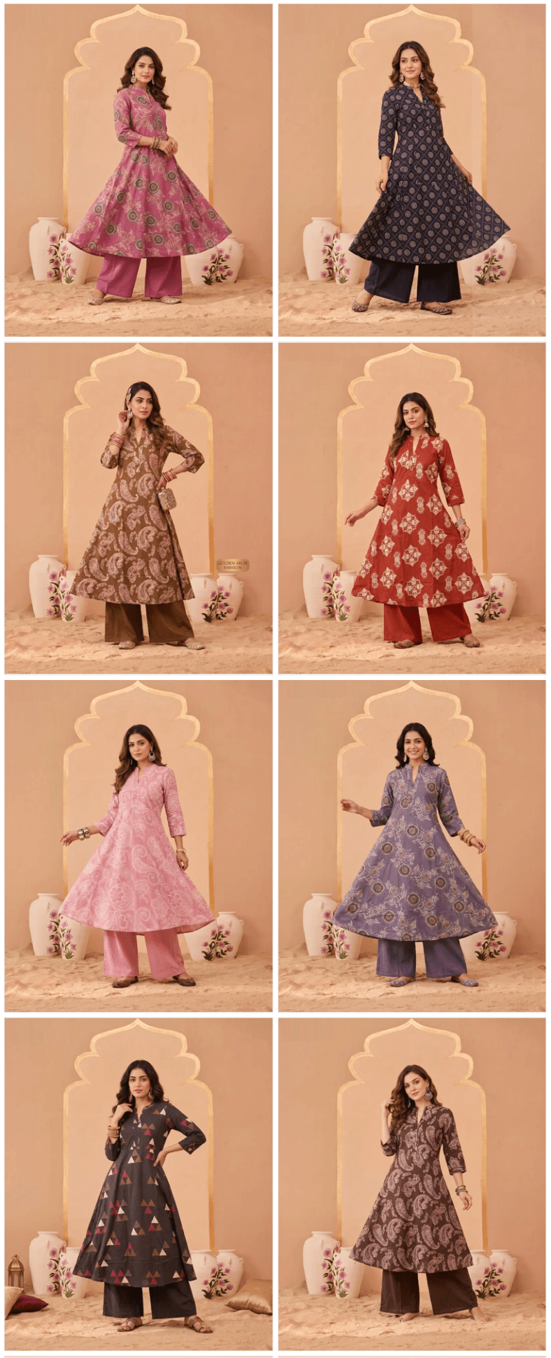Amrah Wholesale Naisha K 1070 Pure Cotton Digital Discharge Printed A-Line Co Ord Set - Amrah Wholesale