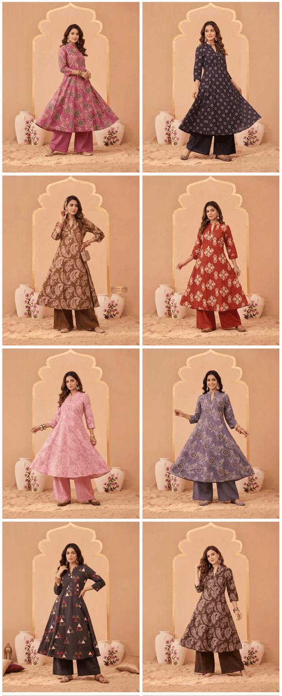 Amrah Wholesale Naisha K 1070 Pure Cotton Digital Discharge Printed A-Line Co Ord Set - Amrah Wholesale
