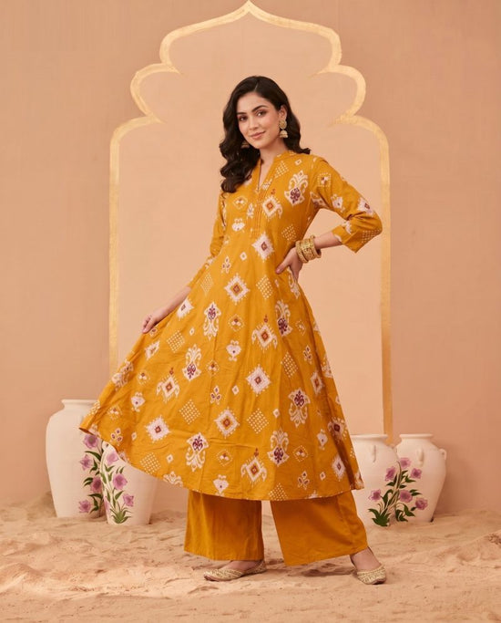 Amrah Wholesale Naisha K 1070 Pure Cotton Digital Discharge Printed A-Line Co Ord Set - Amrah Wholesale