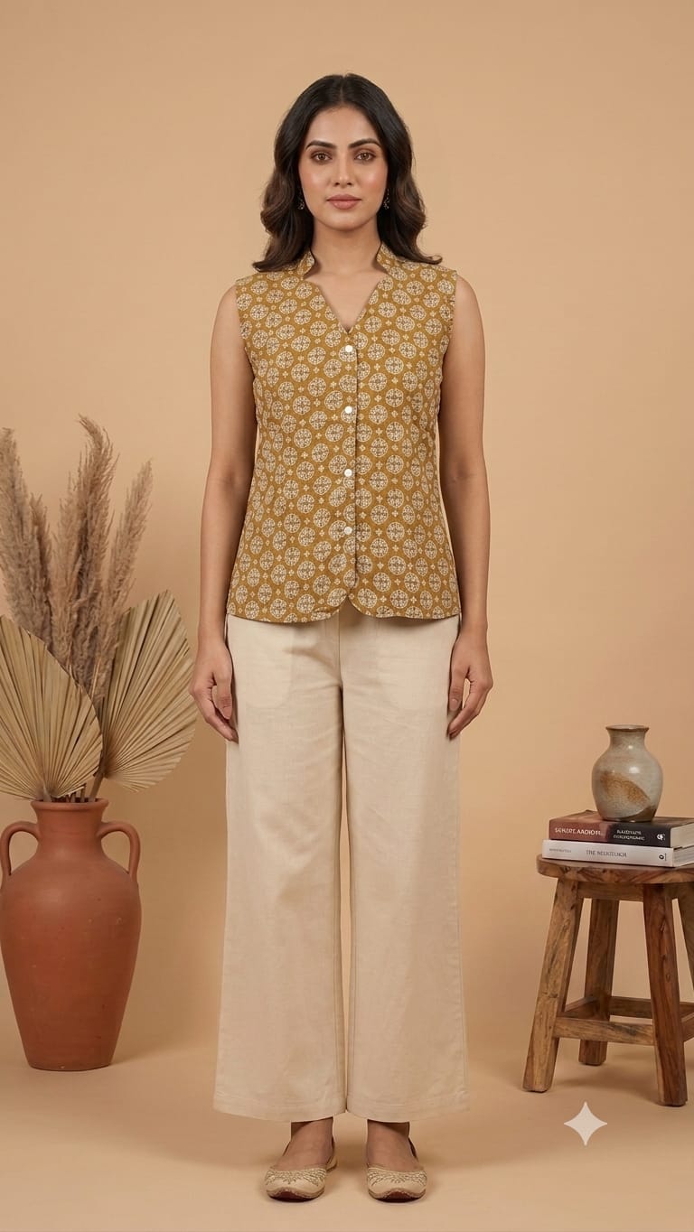 Amrah Wholesale Naisha K 1128 Cotton Printed Sleeveless Tops Collection - Amrah Wholesale