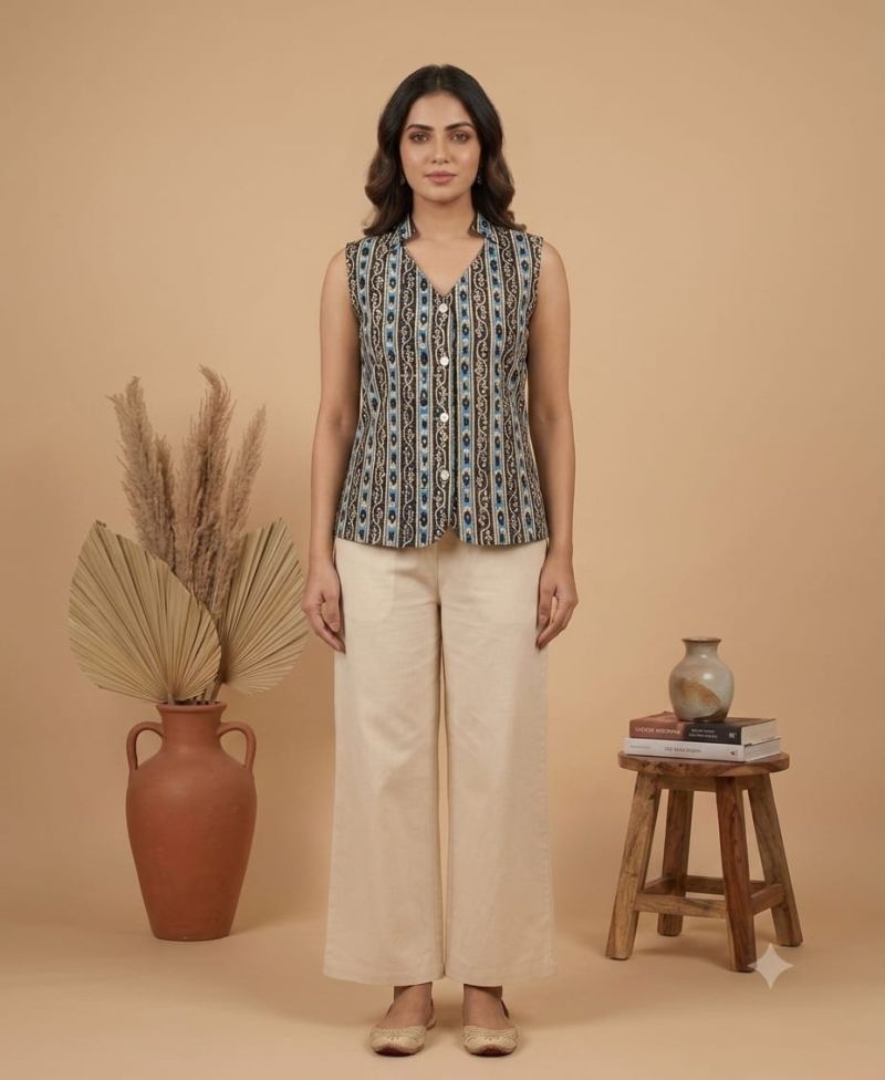 Amrah Wholesale Naisha K 1128 Cotton Printed Sleeveless Tops Collection - Amrah Wholesale