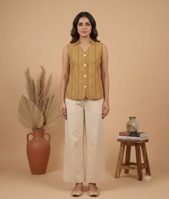 Amrah Wholesale Naisha K 1128 Cotton Printed Sleeveless Tops Collection - Amrah Wholesale